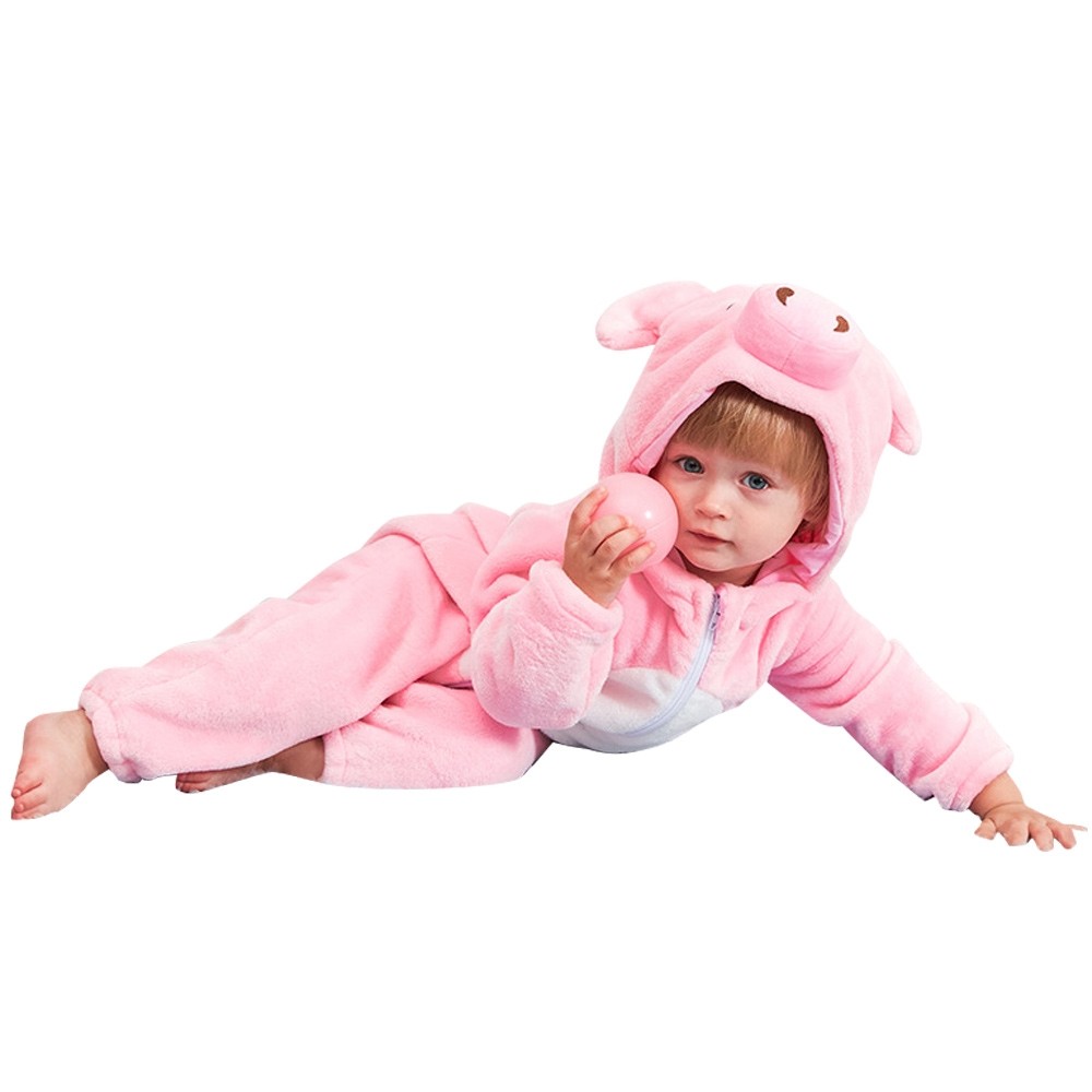 Pink Pig Onesie Baby Outfit Infant Halloween Costume