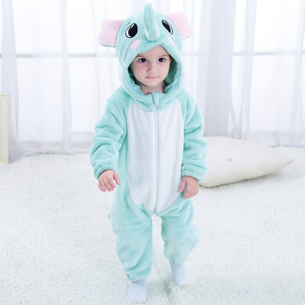 Infant Elephant Animal Costume Newborn Halloween Onesie Pajamas
