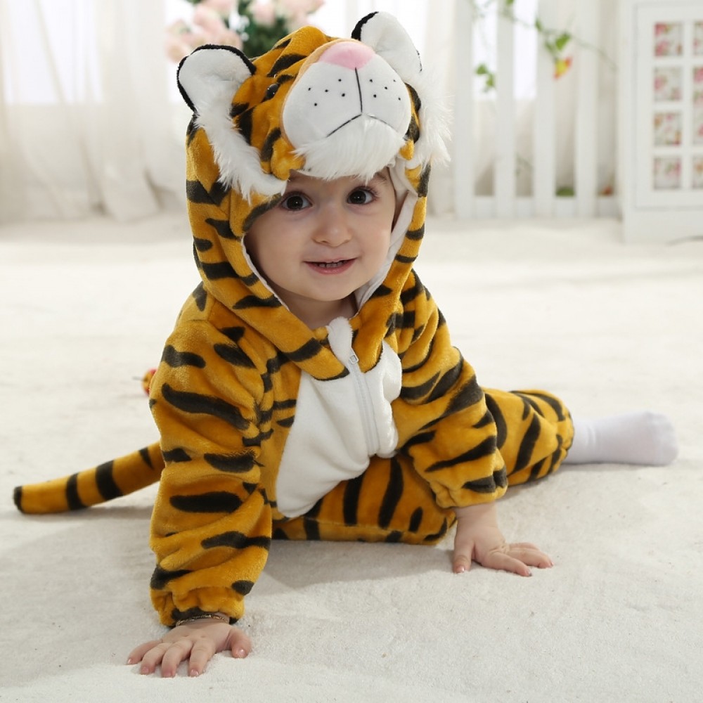 Infant Tiger Animal Costume Newborn Halloween Onesie Pajamas -  