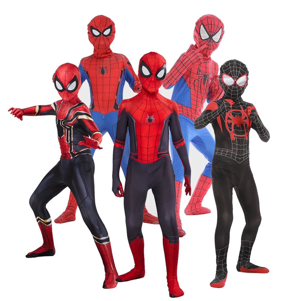 Spiderman Costume for Kids Iron & Far From Home & Black & Classic & Homecoming Spider Man Suit