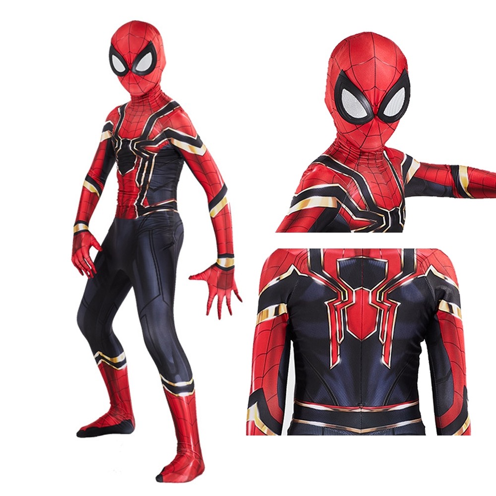 Toddler Iron Spider Suit Kids Iron Spider Costume For Boys & Girls
