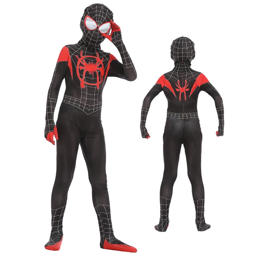 Toddler Spiderman Black Suit Into the Spider Verse Costume for Boys & Girls
