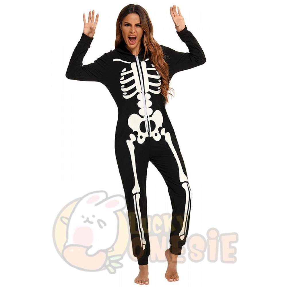 NWT Gymboree Skeleton One Piece Pajamas Halloween 12-18 M 