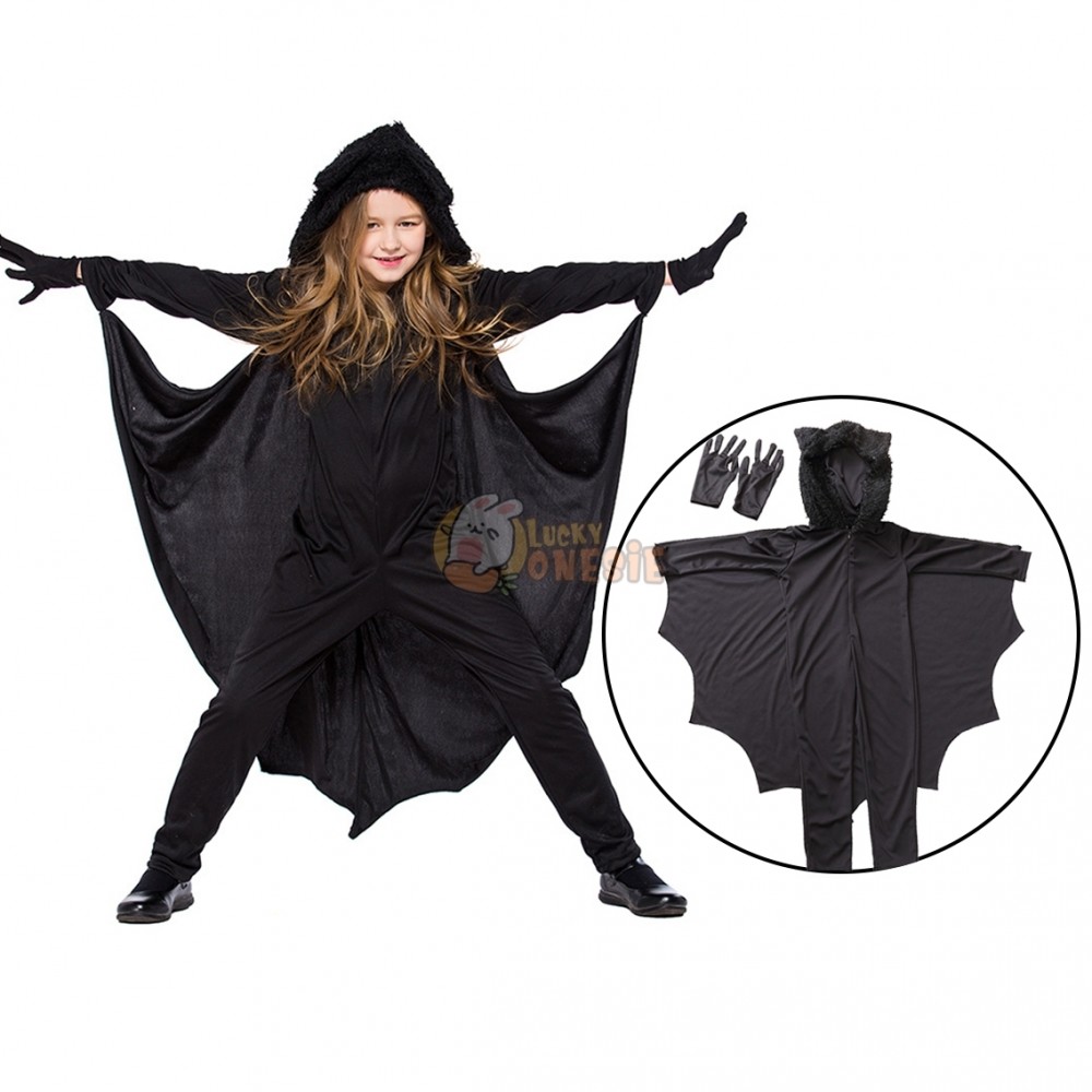 Vampire Bat Halloween Costume with Wings for Kids