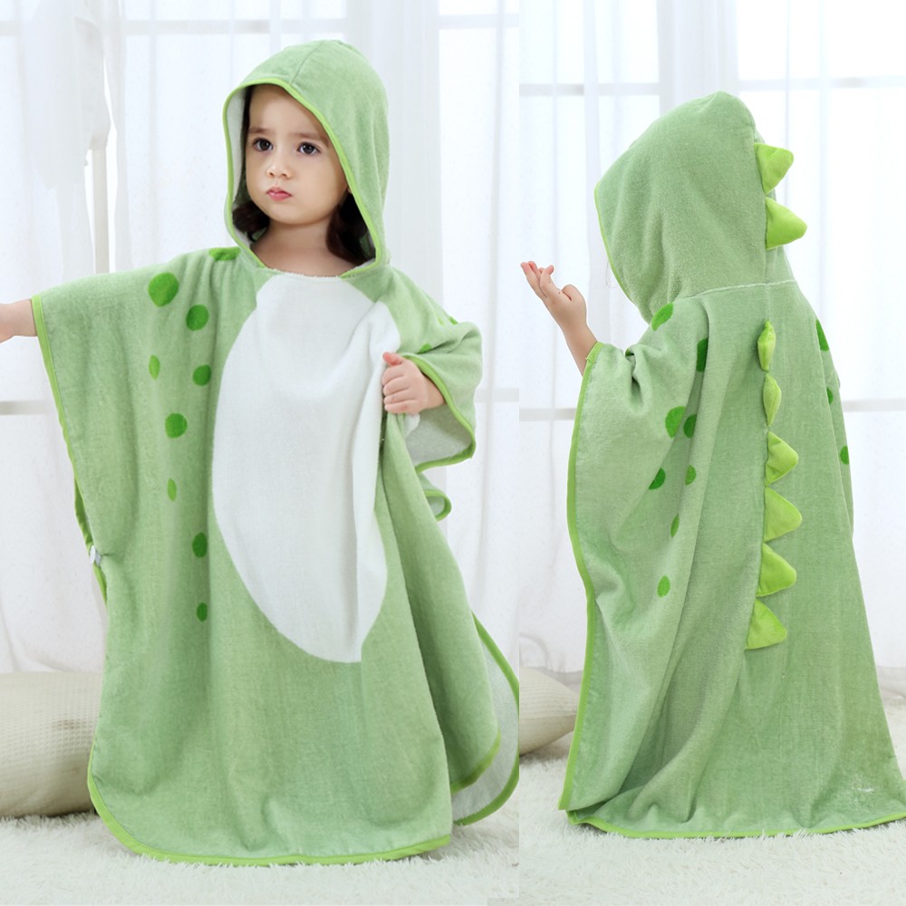 Baby Dinosaur Hooded Towel Soft Best Bath Towels Green