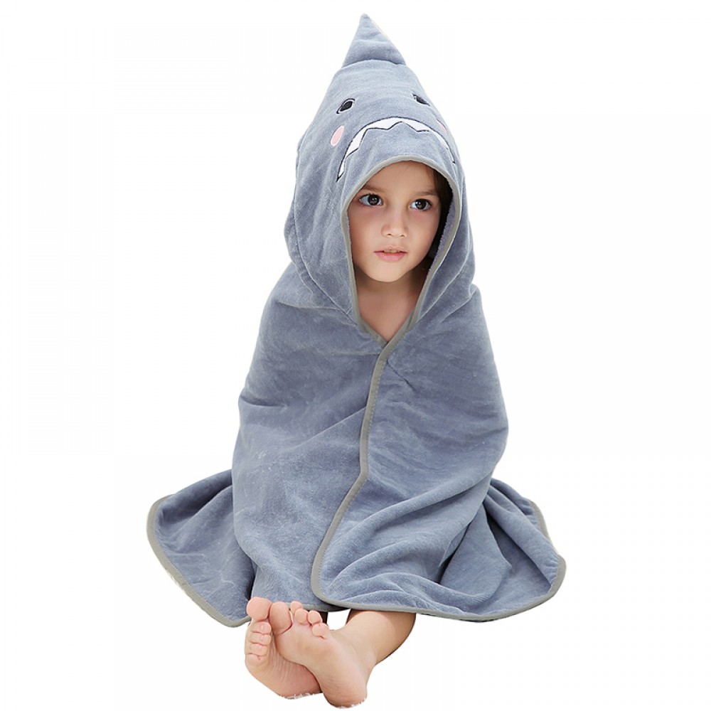 Infant Hooded Towel Microfiber Best Washcloths Gray Monster