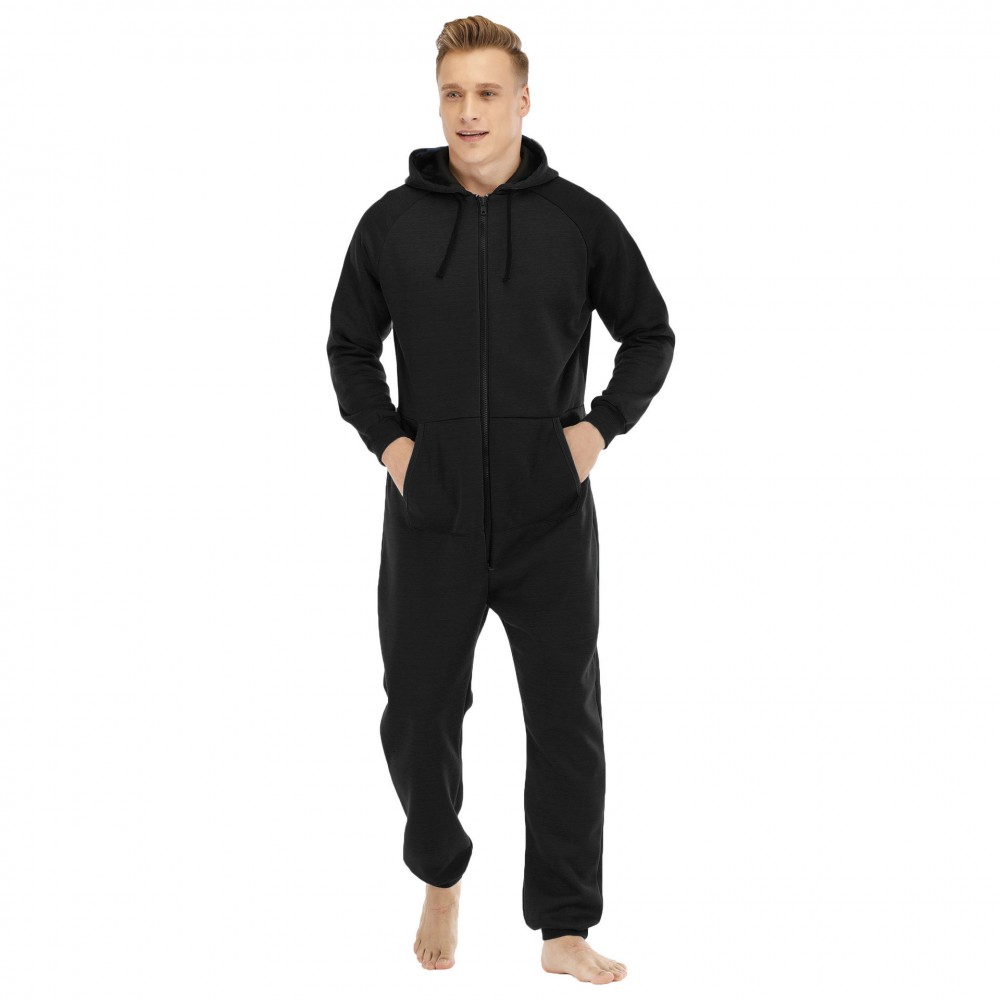 Just Essentials Mens Shark 1Onesie Fleece Hooded Jumpsuit All In One Unisex 
