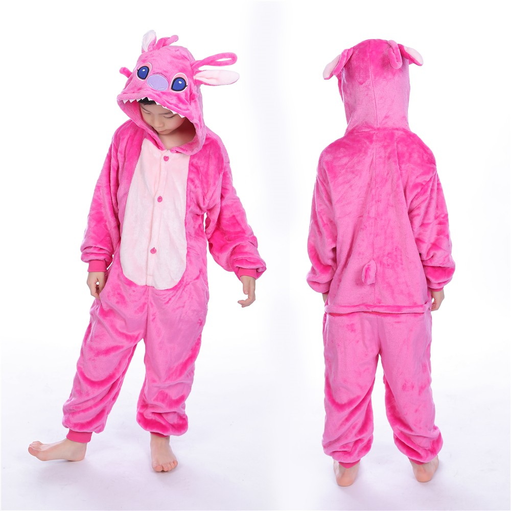 Pink Stitch Onesie Pajamas for Kids Animal Onesies