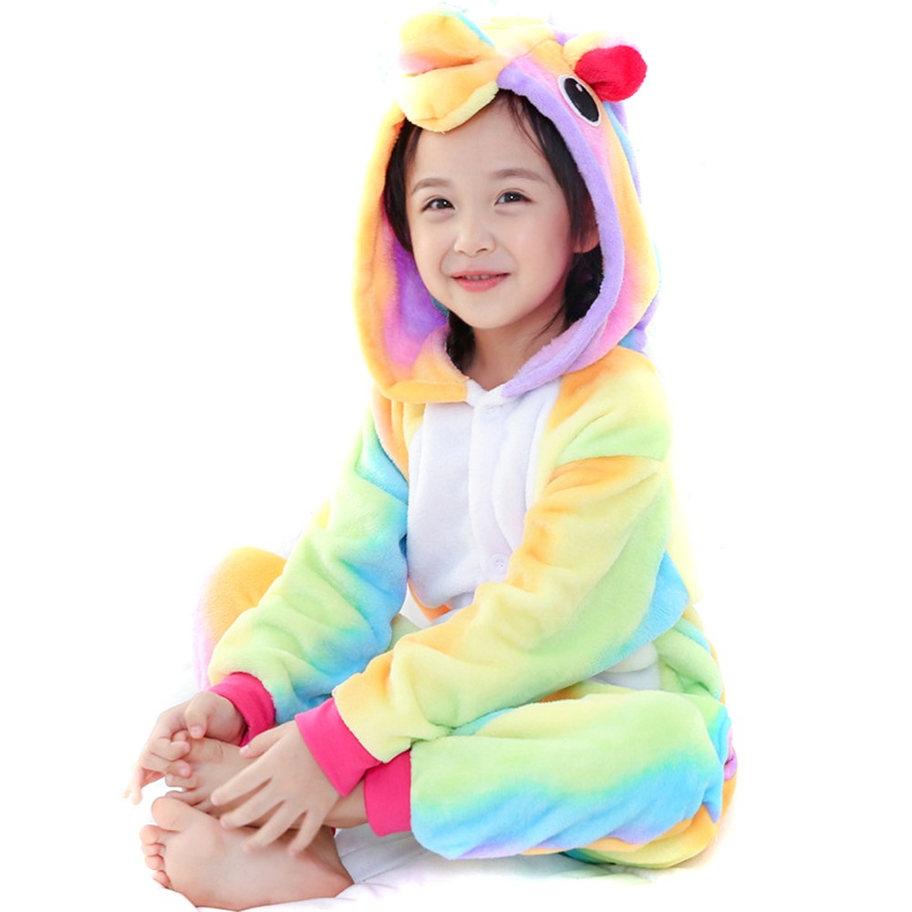 Rainbow Unicorn Onesie Pajamas for Kids Animal Onesies