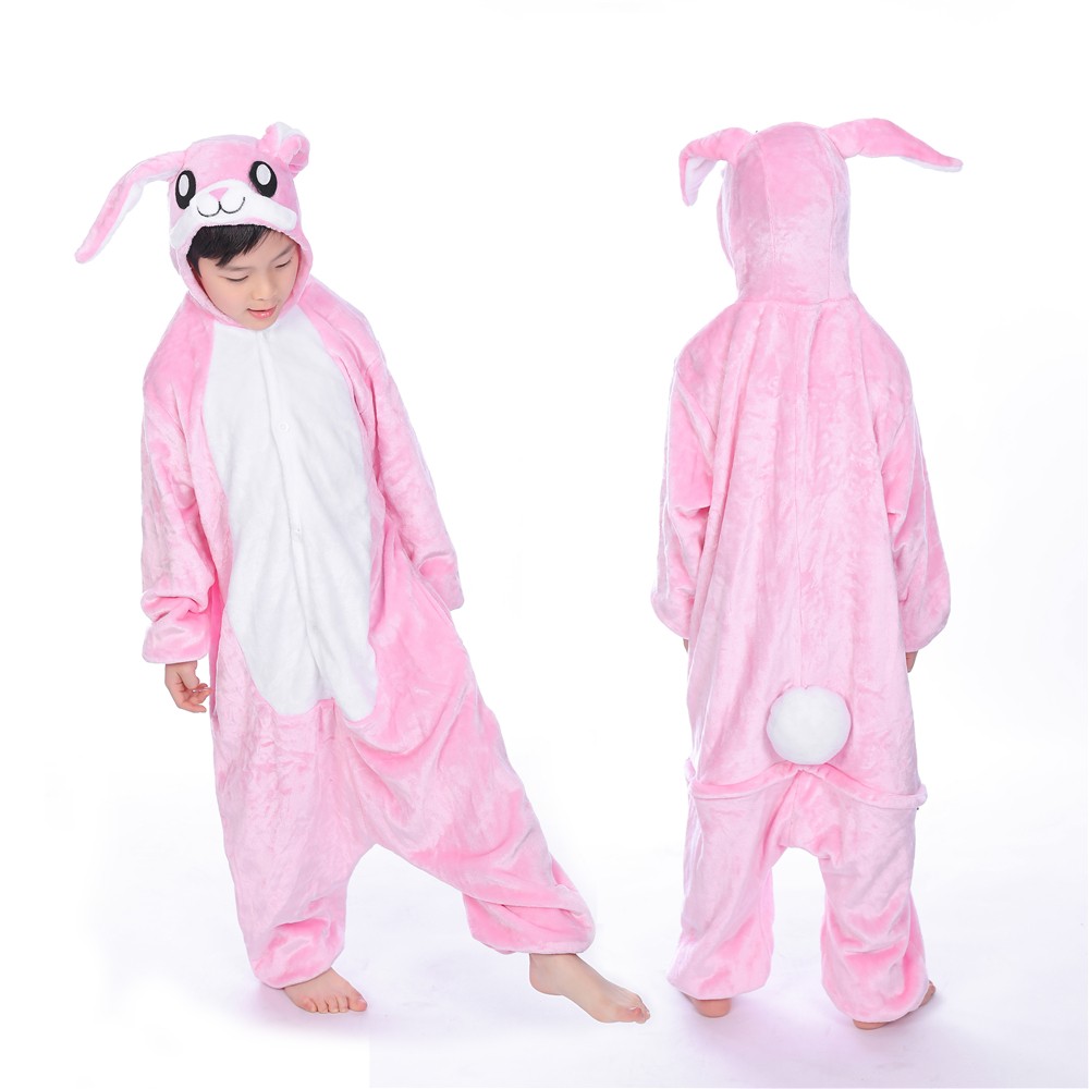 Pink Rabbit Onesie Pajamas for Kids Animal Onesies