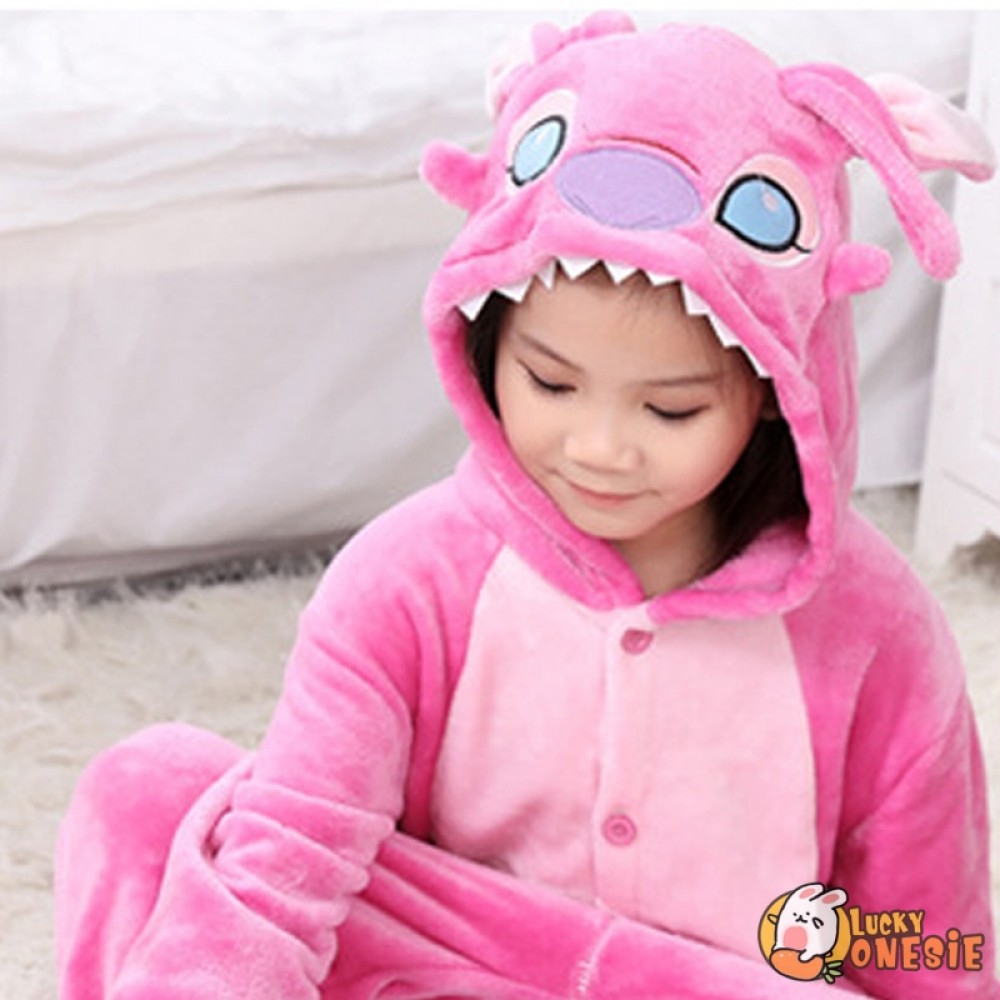 Blue Stitch And Pink Stitch Lilo Angel Slippers Animal Costume Shoes