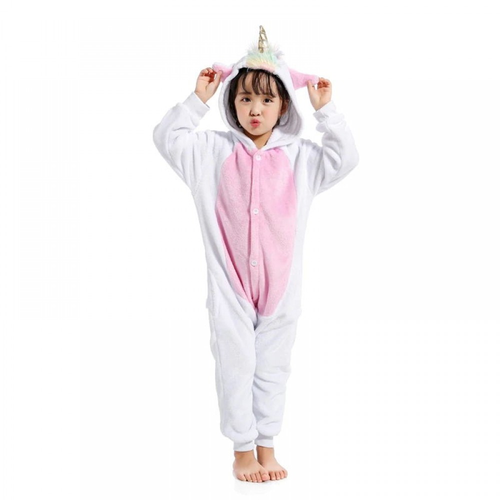 White Unicorn Onesie Pajamas for Kids & Toddler Animal Onesies Costume