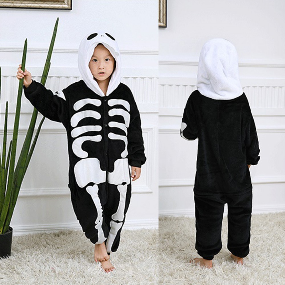 Skeleton Skull Onesie Pajamas for Kids & Toddler Animal Onesies Costume