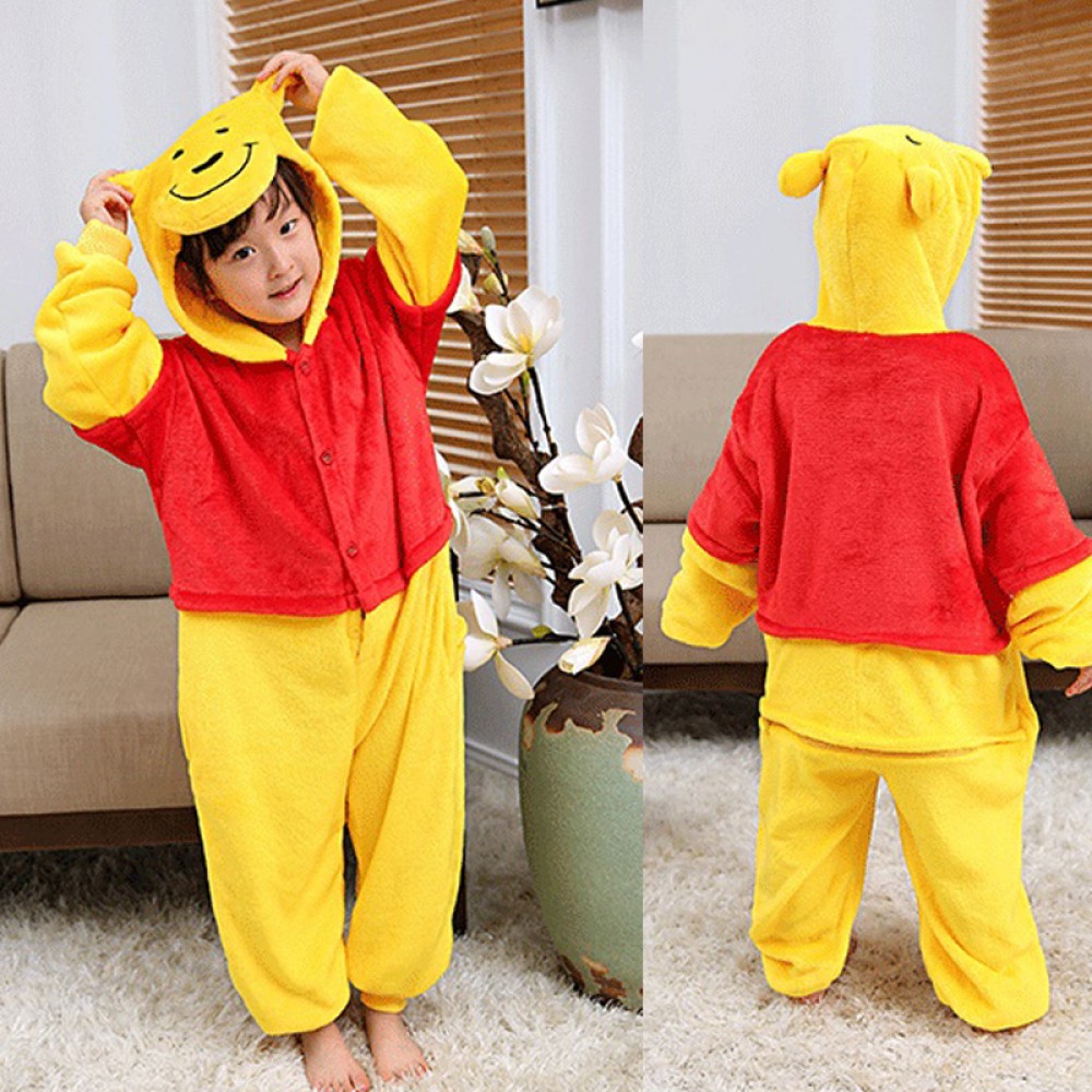 Winnie the Pooh Onesie Pajamas for Kids & Toddler Animal Onesies Costume