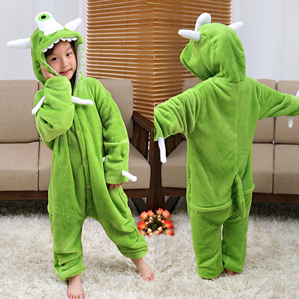 Mike Wazowski Onesie Pajamas for Kids & Toddler Monster Inc Animal Onesies Costume