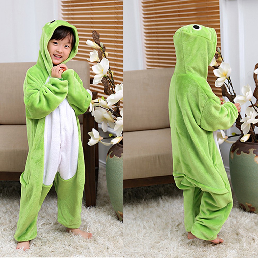 Frog Onesie Pajamas for Kids & Toddler Animal Onesies Costume