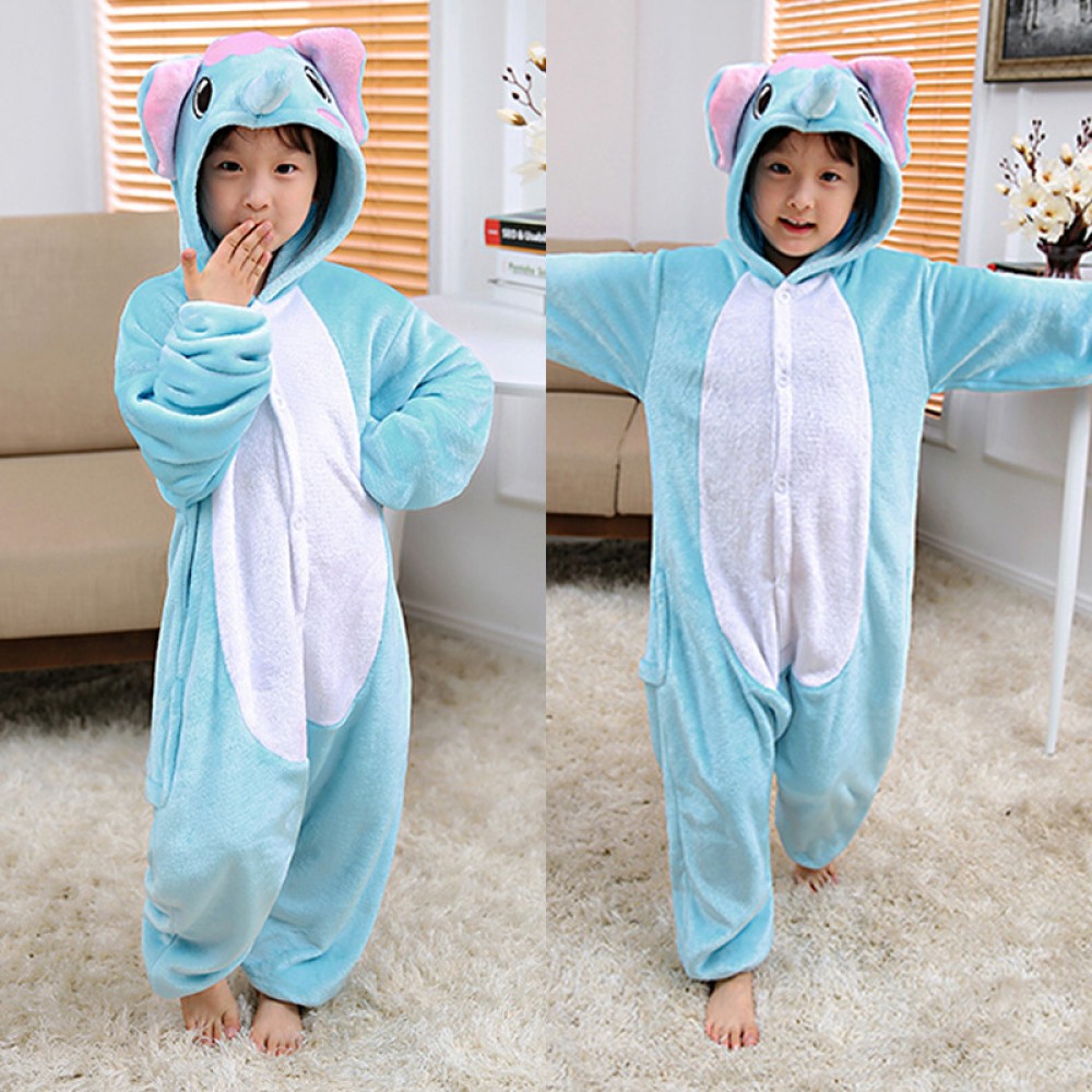 Elephant Onesie Pajamas for Kids & Toddler Animal Onesies Costume