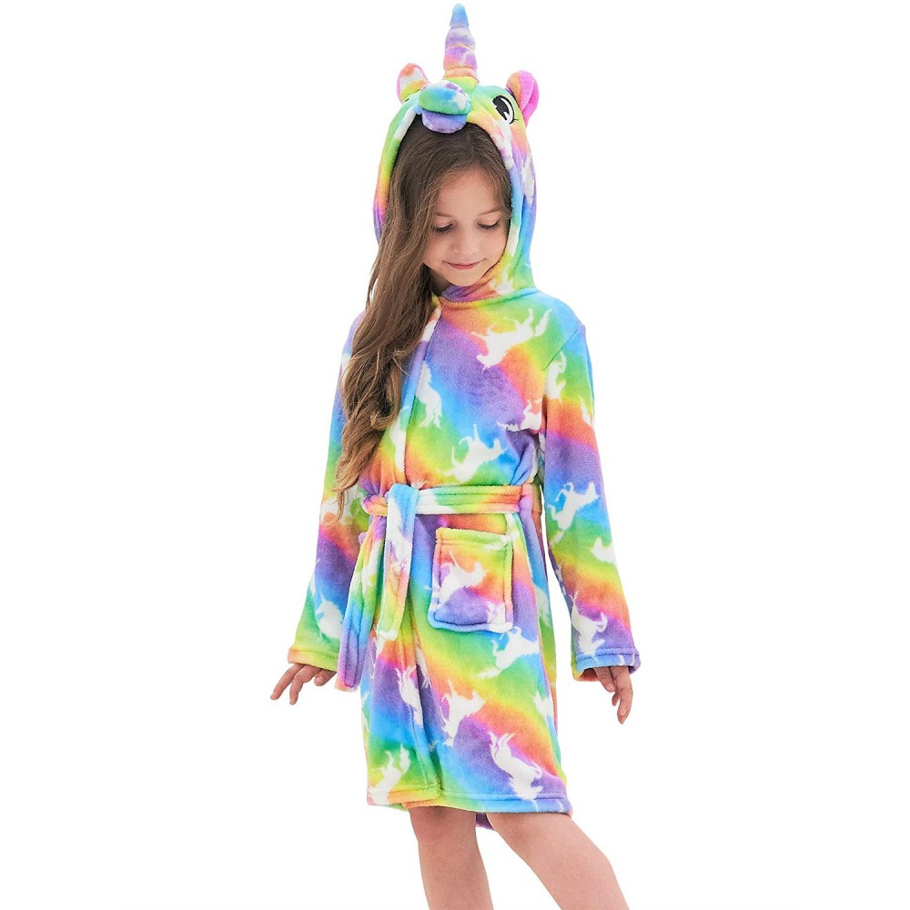 Unicorn Gifts for Girls Unicorn Robe Hooded Rainbow Print