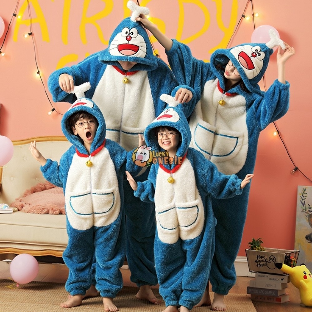 Doraemon Matching Family Christmas Pajamas Set Holiday Pjs