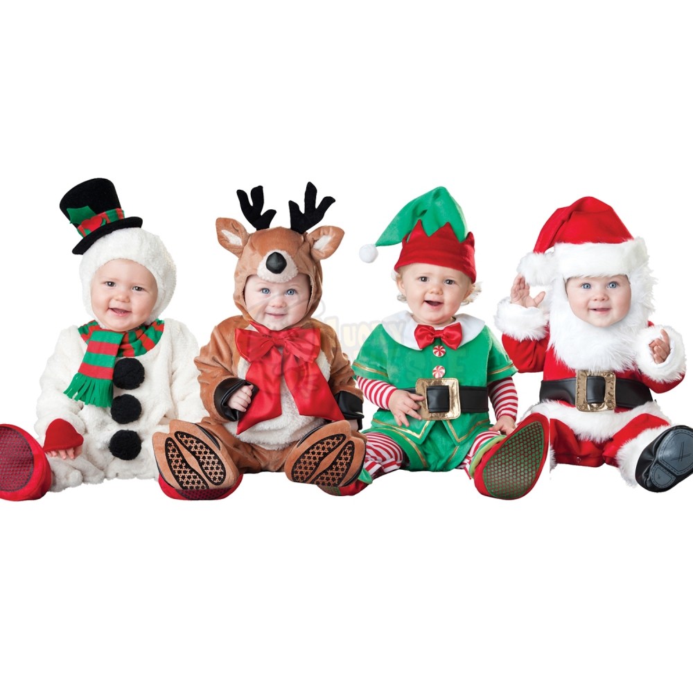 Infant Santa Outfit Elf Snowman Reindeer Costume
