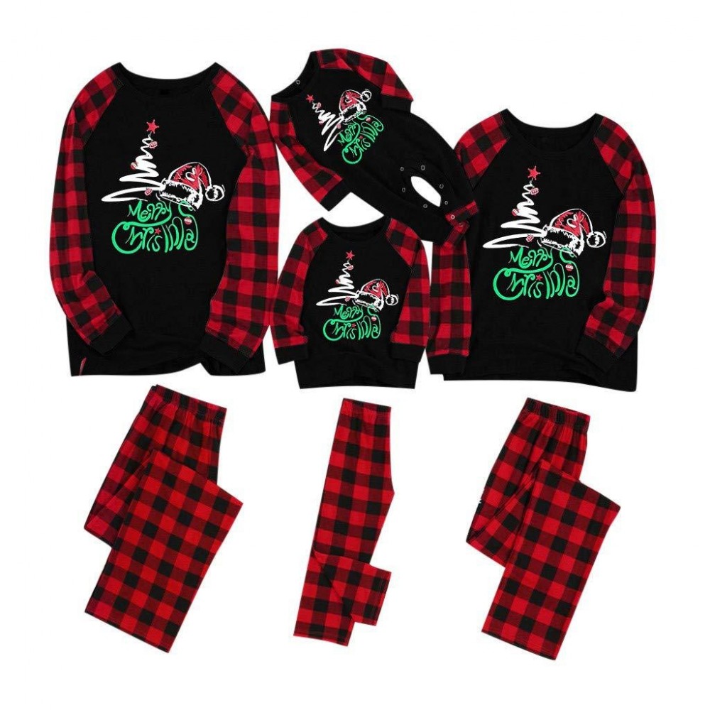 Red Plaid Matching Family Pajamas Christmas Pajamas Holiday Pjs