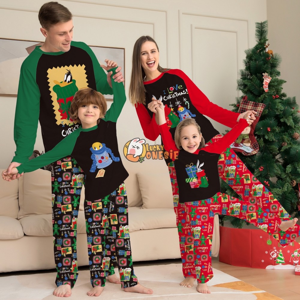 Christmas Pajamas Matching Family Couples Holiday Pjs Cute Cartoon Sleepwear